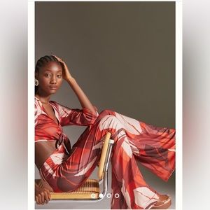 ANTHROPOLOGIE NWT Hutch Cutout Printed Jumpsuit Size S.